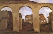 Jean Baptiste Camille  Corot The Colosseum Seen through the Arcades of the Basilica of Constantine (mk05) oil painting